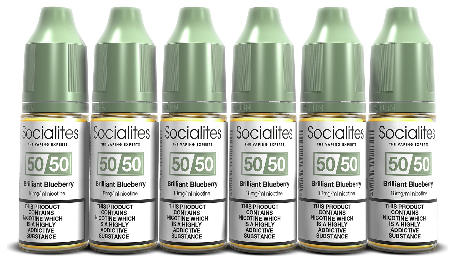 Socialites 50/50 E-Liquid 6 Pack - 18mg Brilliant Blueberry Review