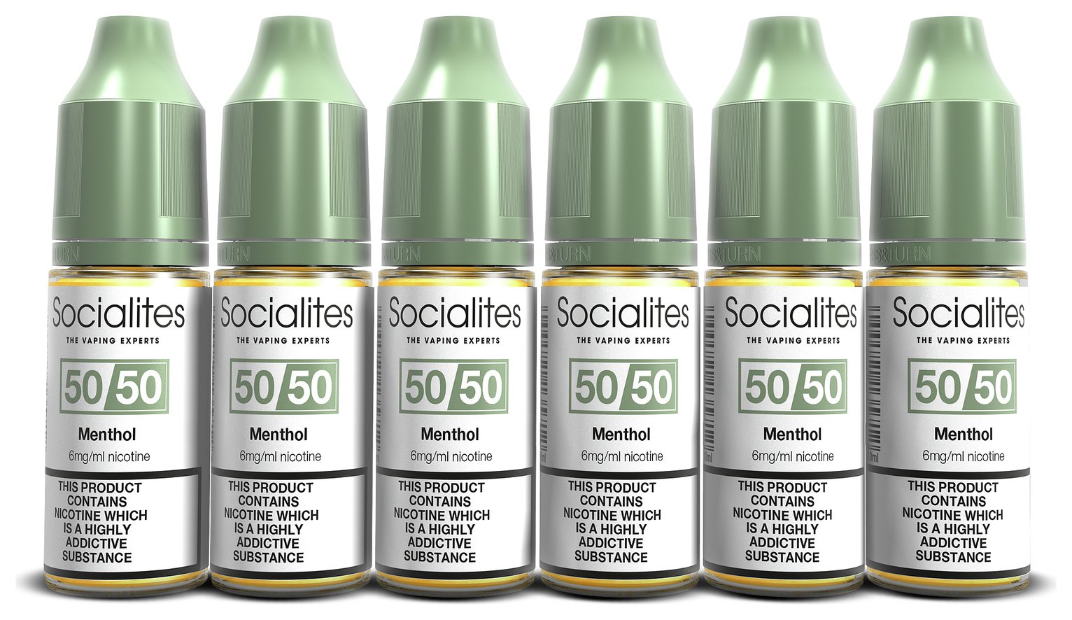 Socialites 50/50 E-Liquid 6 Pack - 6mg Menthol Review