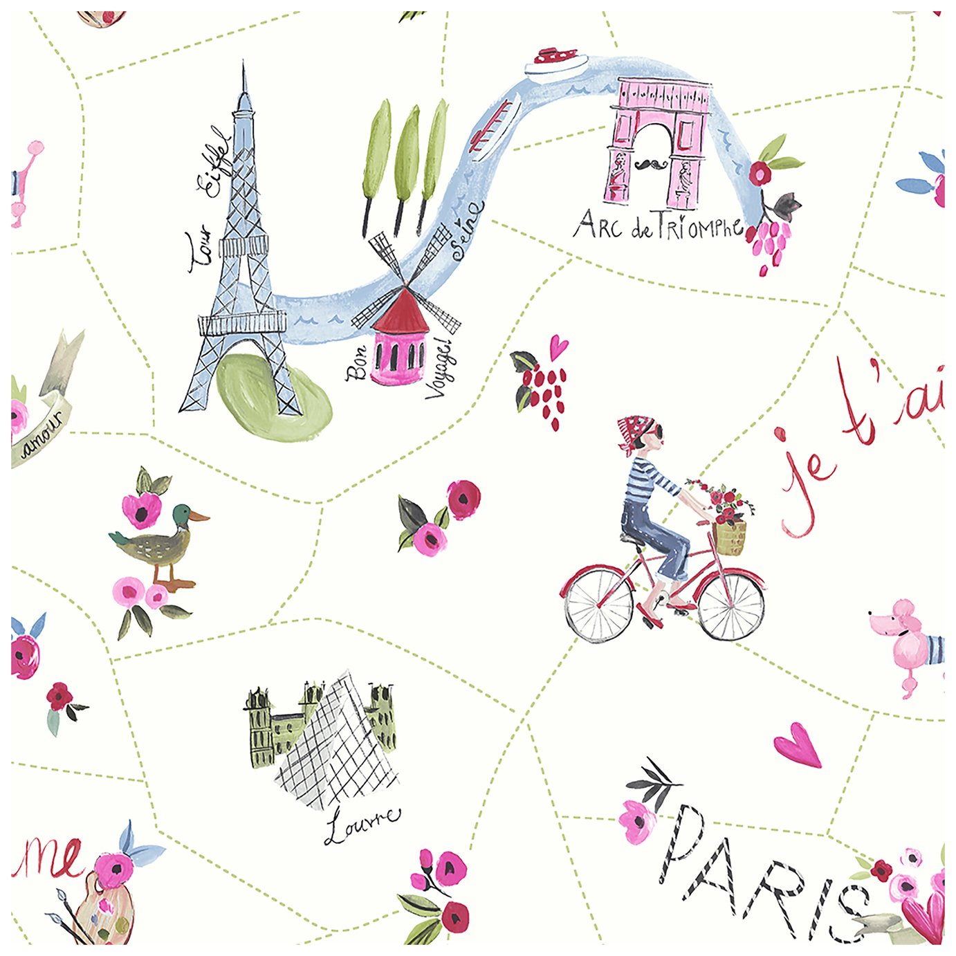 EAN 5050192696159 product image for Arthouse Paris with Love Multi Wallpaper | upcitemdb.com