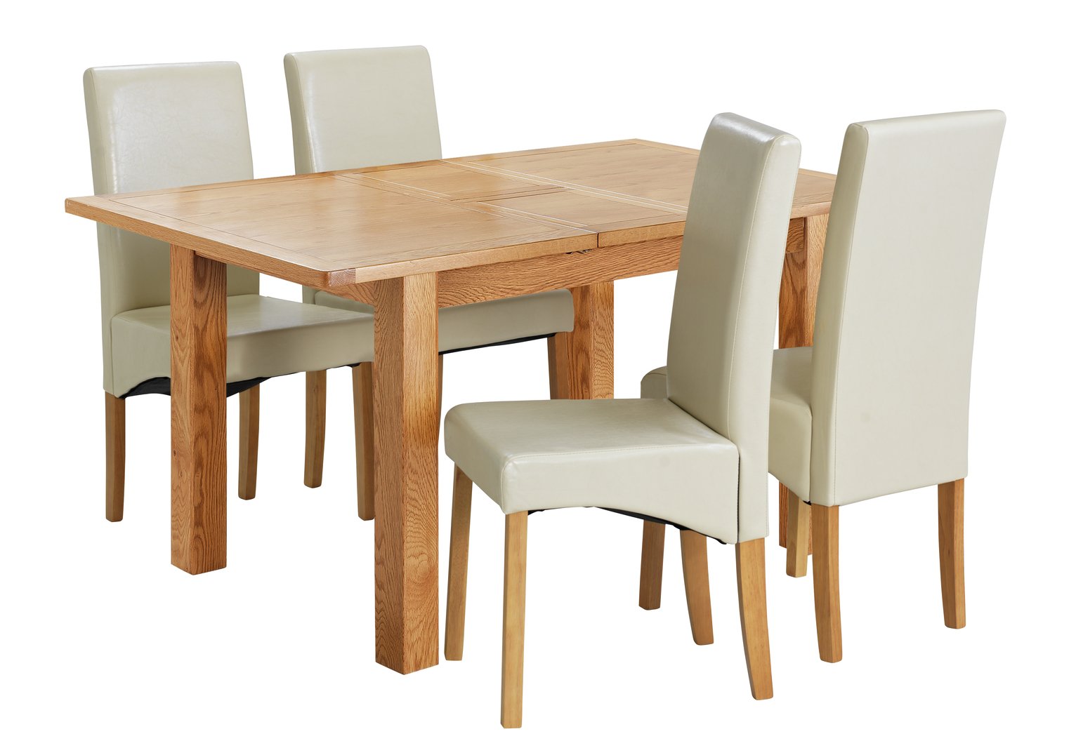 Collection Ashwell Extendable Table & 4 Chairs - Cream Review