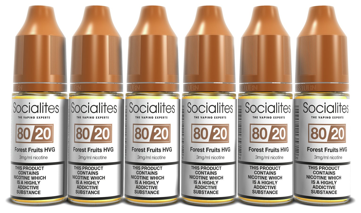 Socialites 80/20 E-Liquid 6 Pack - 3mg Forest Fruits Review