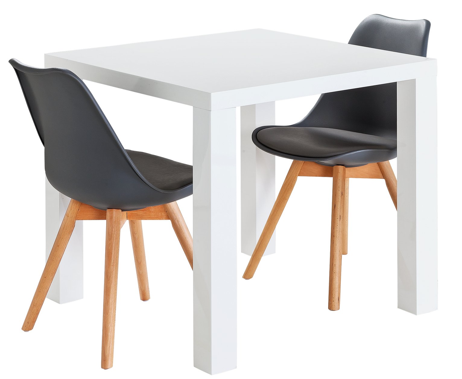 Hygena Lyssa White Gloss Dining Table & 2 Chairs Review