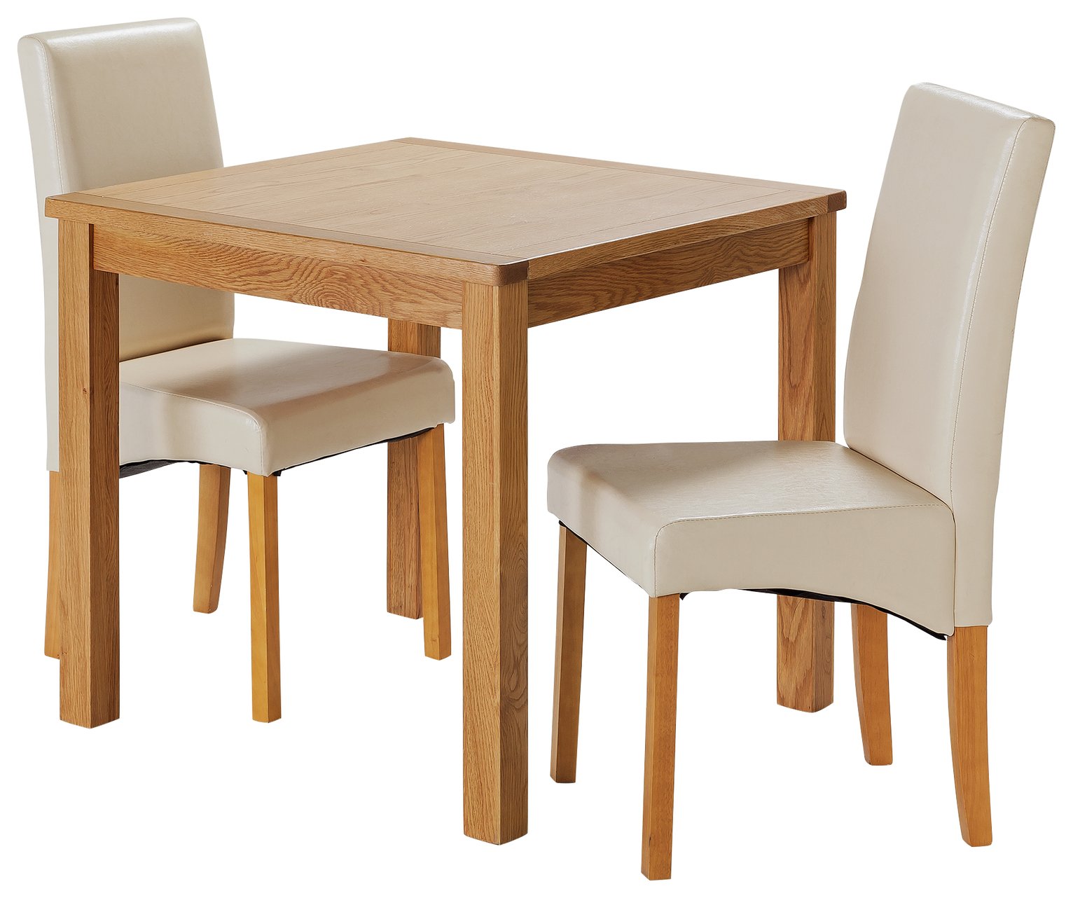 Collection Ashwell Oak Veneer Table & 2 Chairs - Cream Review