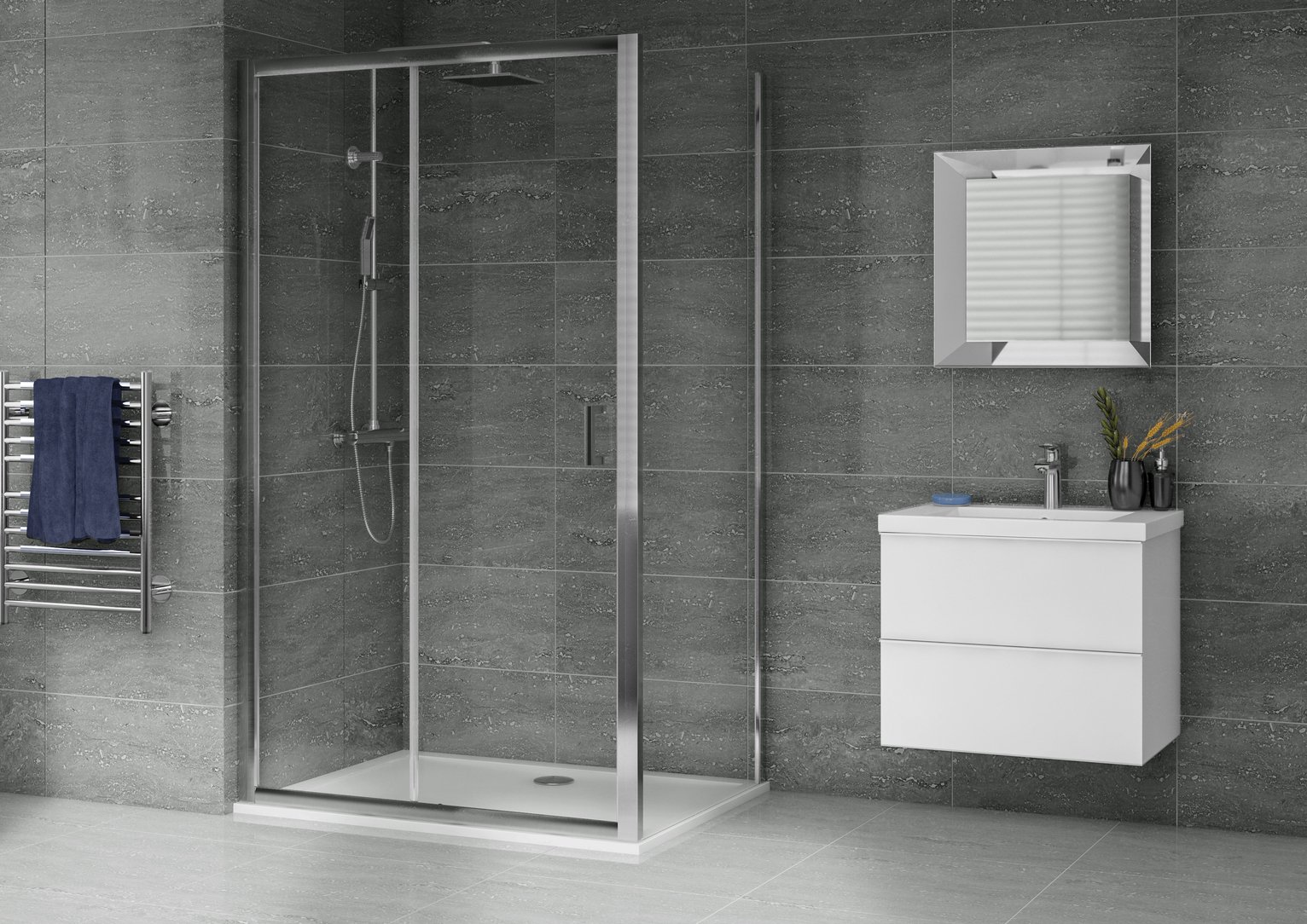 Aqualux 1200mm x 900mm Sliding Door Shower Enclosure & Tray Review