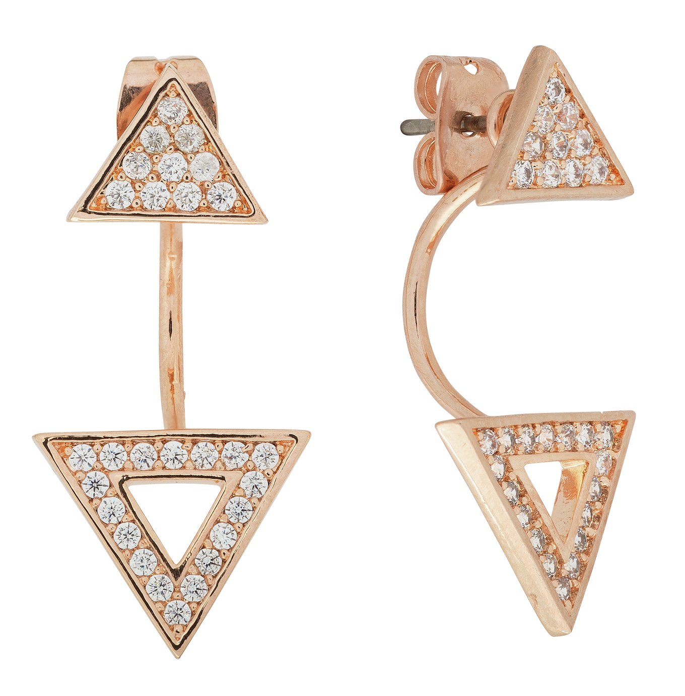 Abbey Clancy Rose Gold Colour CZ Triangle Ear Jackets review