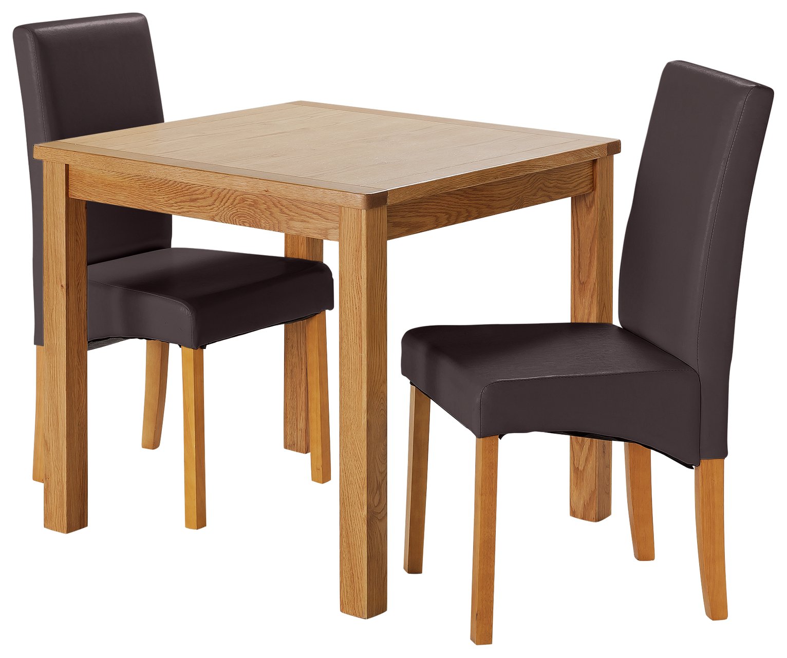 Collection Ashwell Oak Veneer Table & 2 Chairs - Chocolate Review