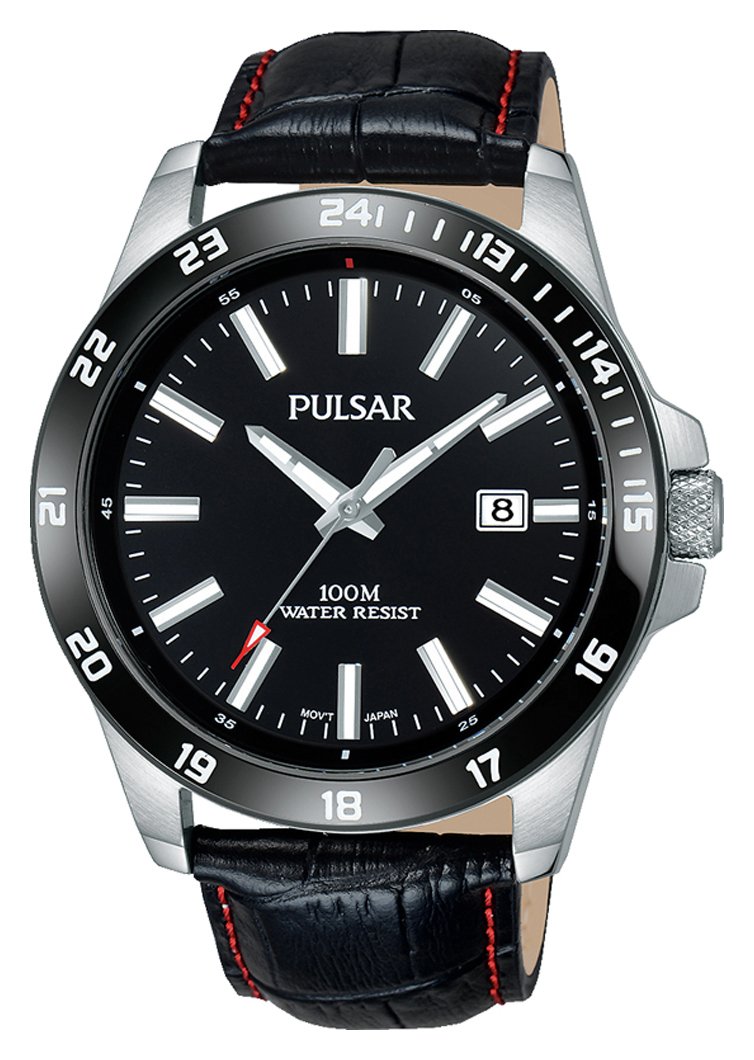 Pulsar Men's PS9463X Ion Plated Black Leather Strap Watch review