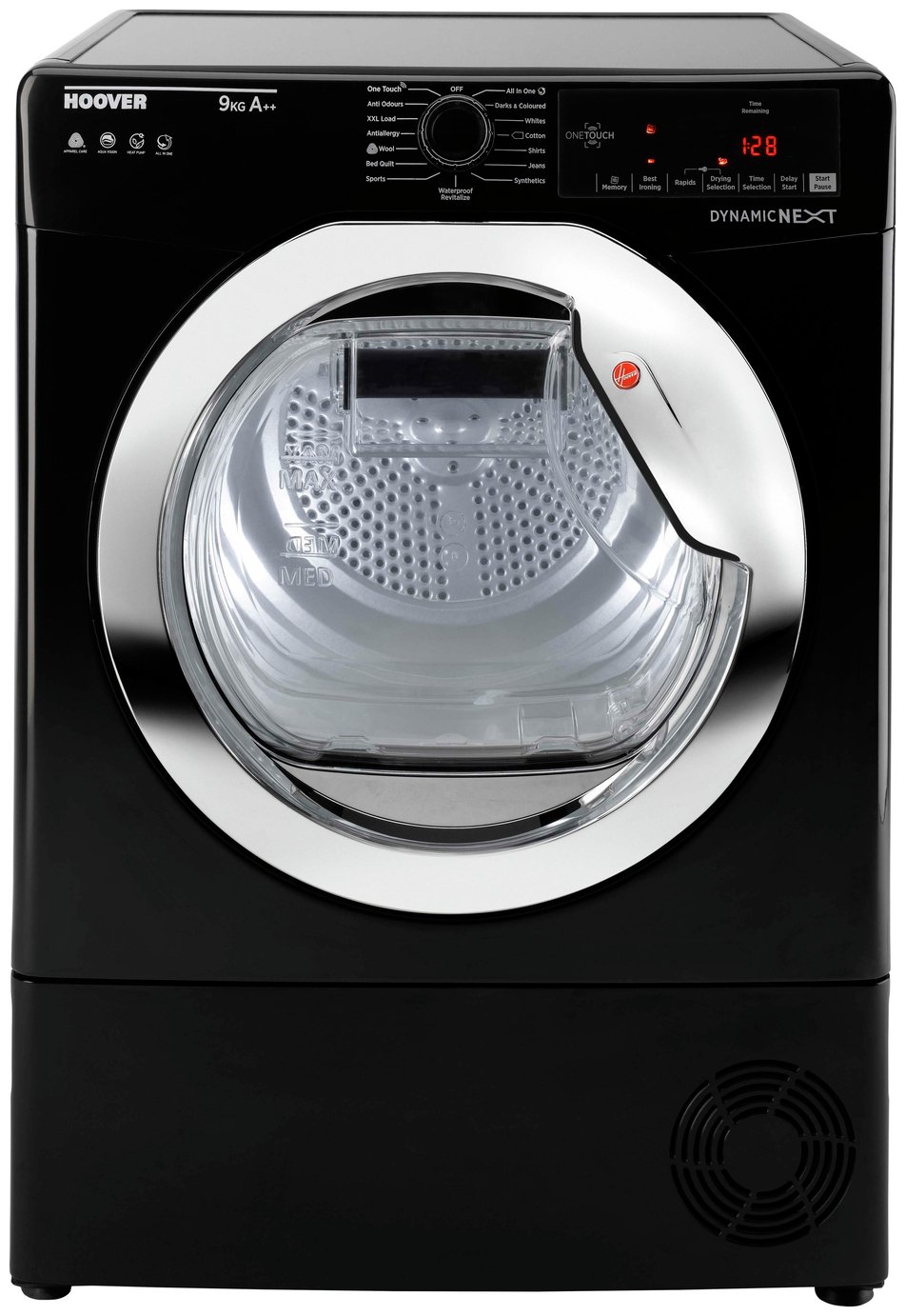 'Hoover Dxh9a2tceb 9kg Heat Pump Tumble Dryer - Black