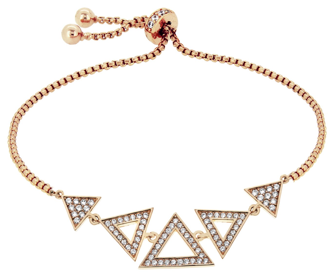 Abbey Clancy Rose Gold Colour CZ Triangle Bracelet review