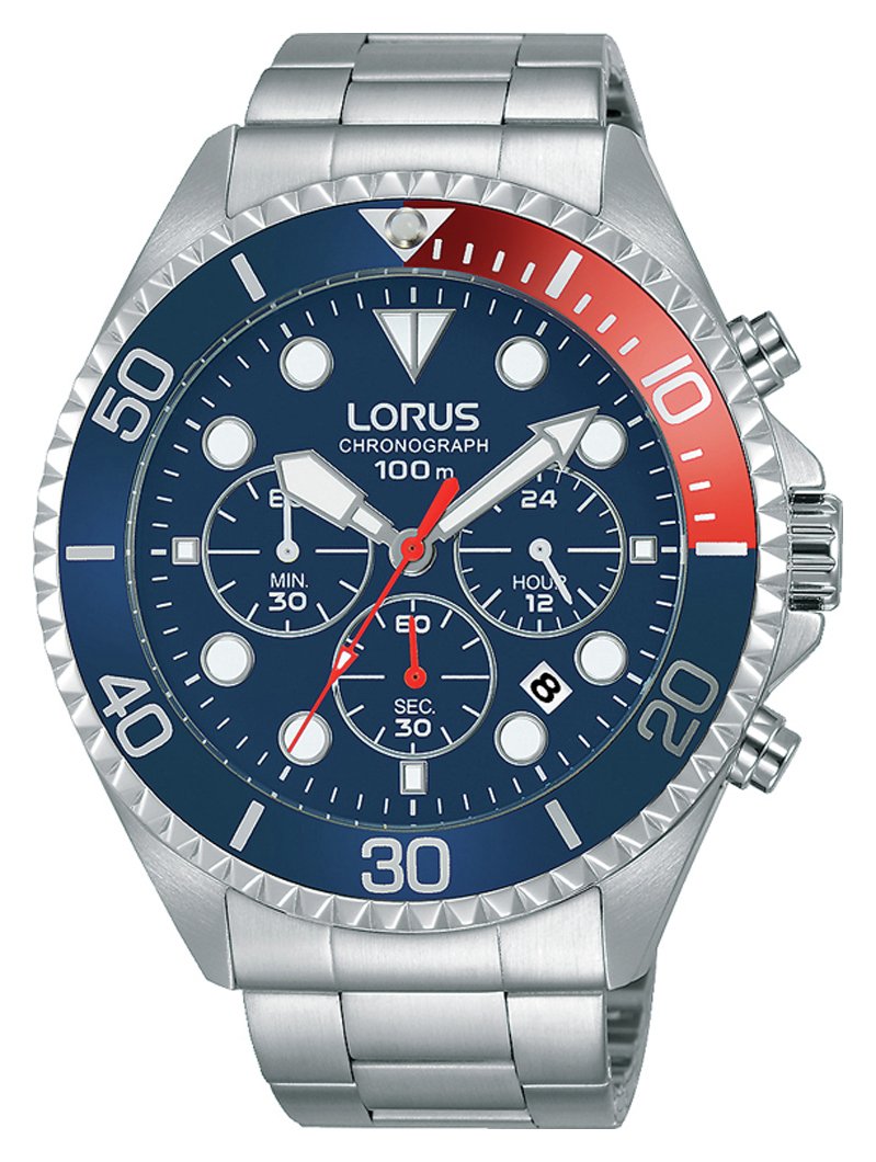 Lorus Men's RT317GX9 Blue and Red Sports Chronograph Watch review