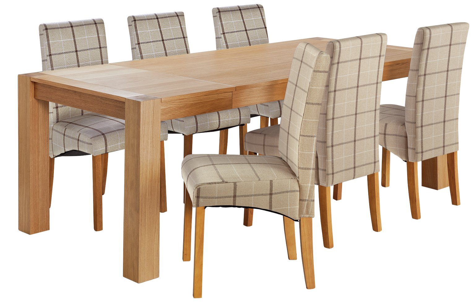 Heart of House Alston Extendable Table &6 Chairs -Mink Check review