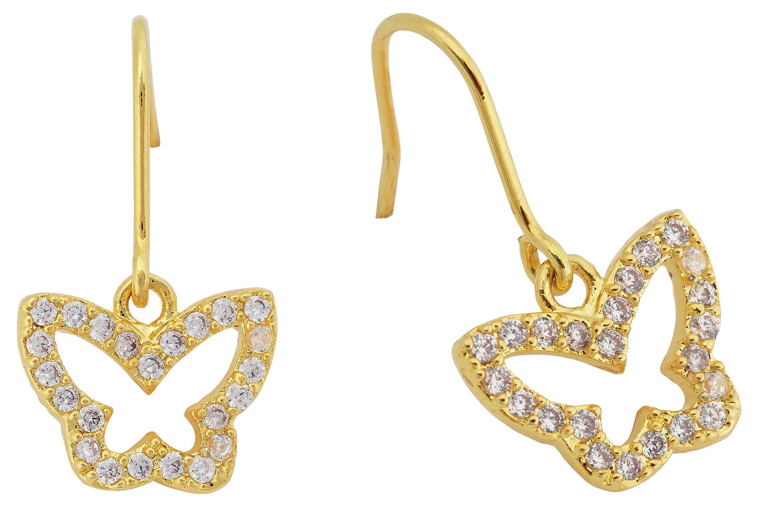 Abbey Clancy Gold Colour Cubic Zirconia Butterfly Earrings review