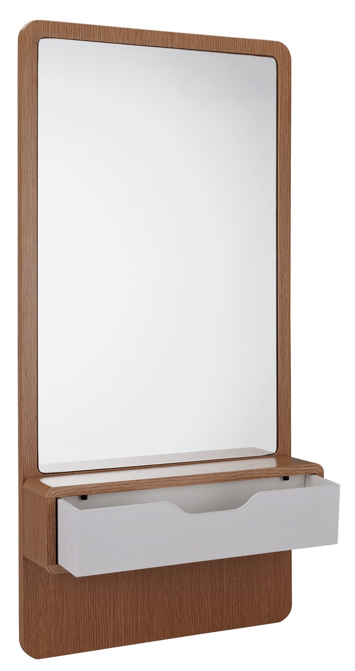 Collection Caleb Shelf Mirror & Drawer - Two Tone Review