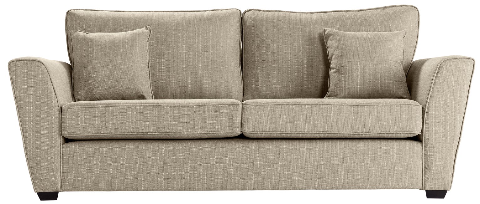 Collection Renley 3 Seater Fabric Sofa - Natural Review