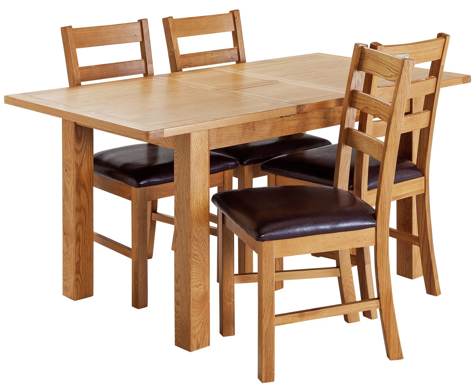 Collection Ashwell Extendable Oak Veneer Table & 4 Chairs review