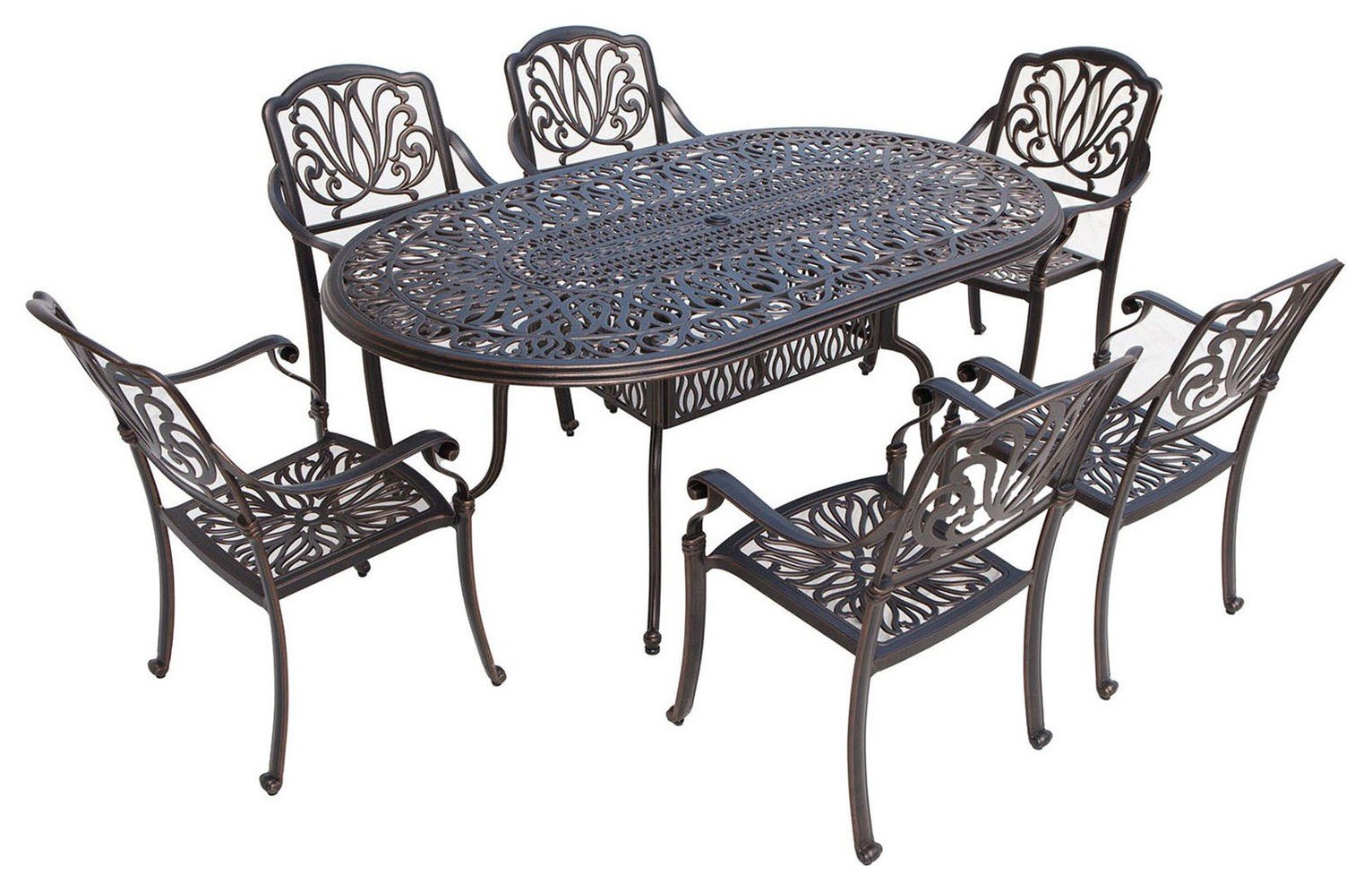 Cadiz Oval 6 Seater Cast Aluminium Patio Set review