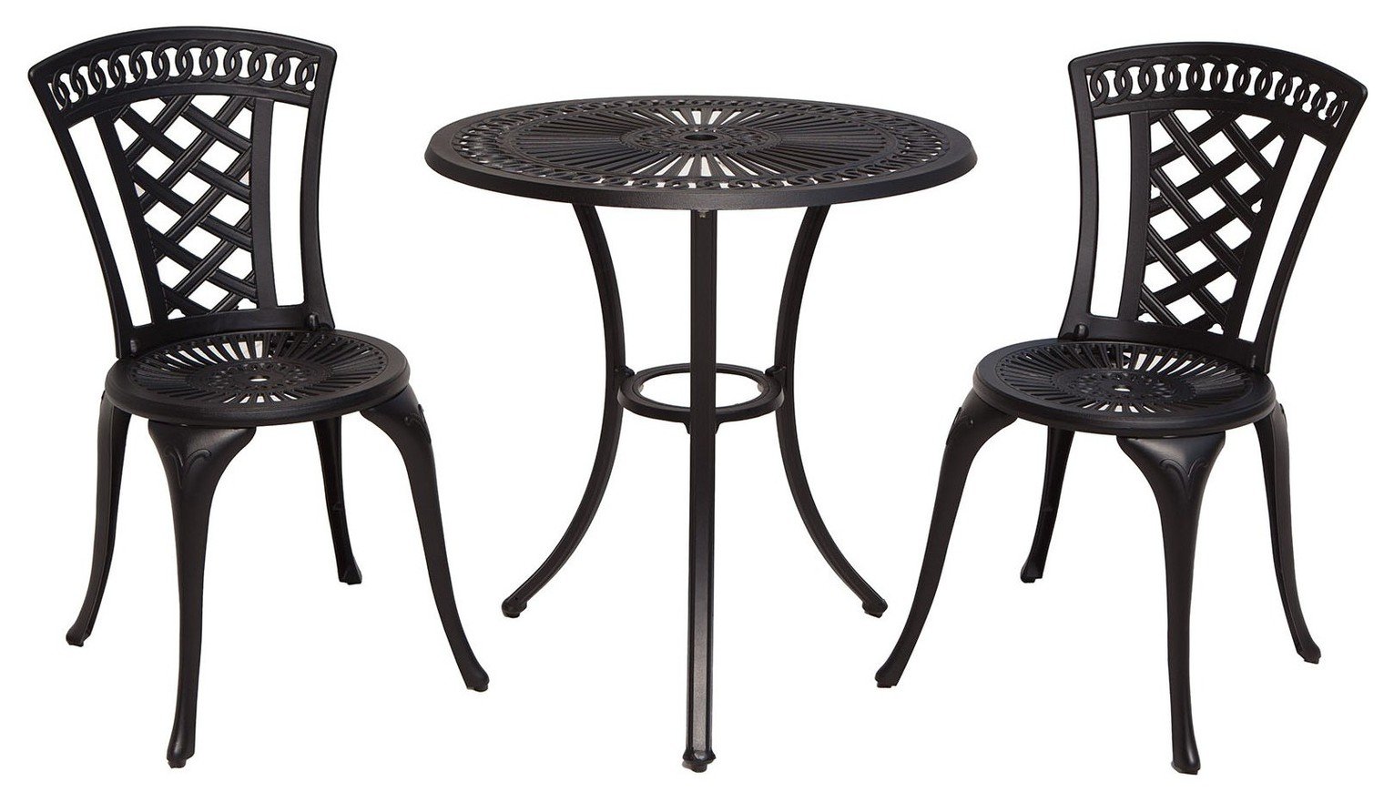 Black 3 Piece Cast Aluminium Bistro Set review