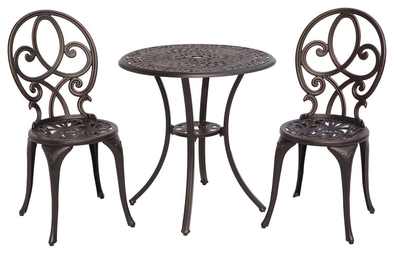 Antique Bronze Cast Aluminium 3 Piece Bistro Set review