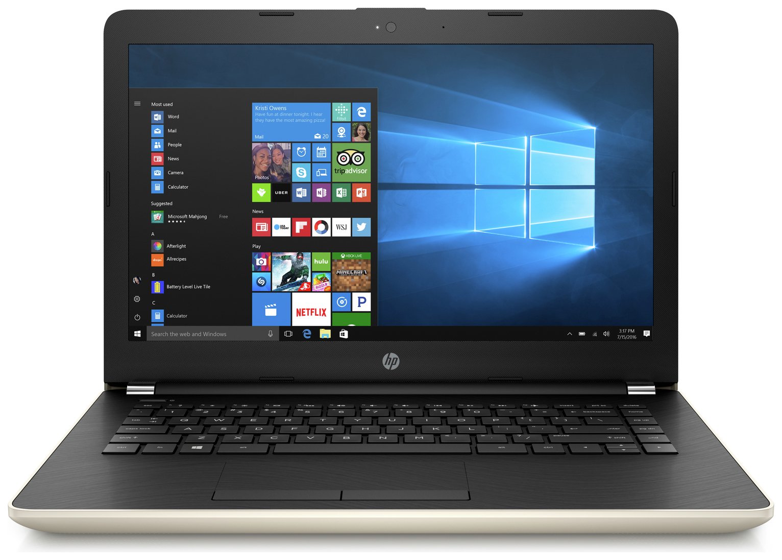 HP 14 Inch Intel Pentium 4GB 256GB Laptop Gold Review Review