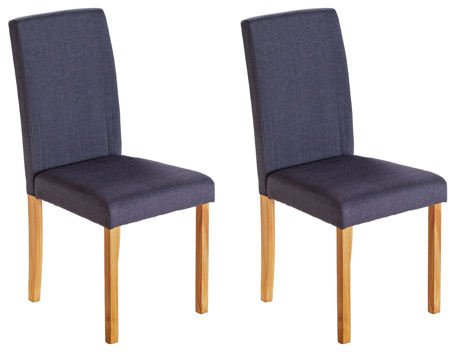 HOME Pair of Mid Back Fabric Chairs - Charcoal Review