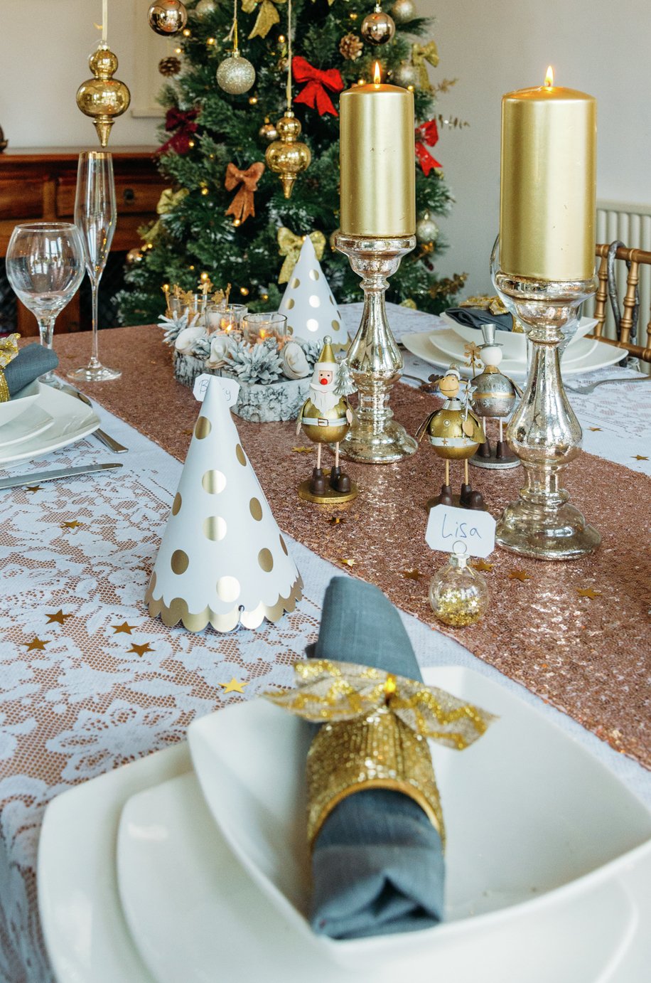 Gold Glamour Christmas Table D√©cor Set review