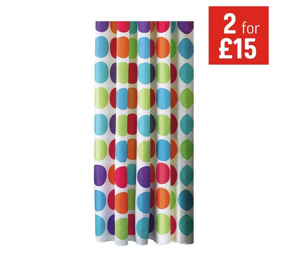 Buy ColourMatch Shower Curtain Spots at Argos.co.uk Your Online