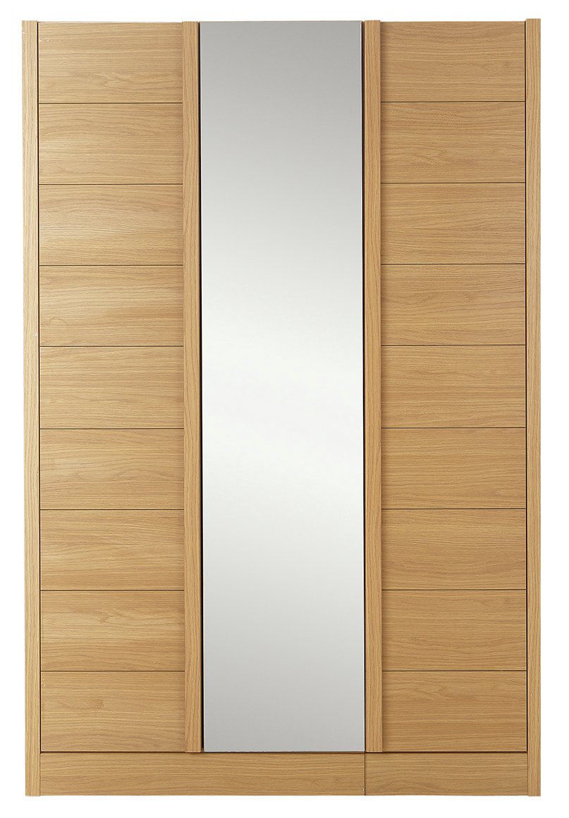 Hygena Beijing 3 Door Mirrored Wardrobe - Oak Effect Review