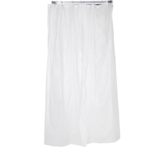 Buy HOME Shower Frame and Curtain Set White / Silver at Argos.co.uk