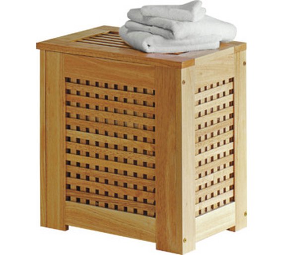 Buy HOME Wooden Laundry Bin Natural at Argos.co.uk Your Online Shop