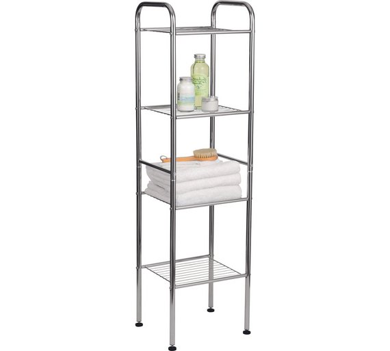 Buy HOME 4 Tier Wire Shelf Unit at Argos.co.uk Your Online Shop for Bathroom shelves and