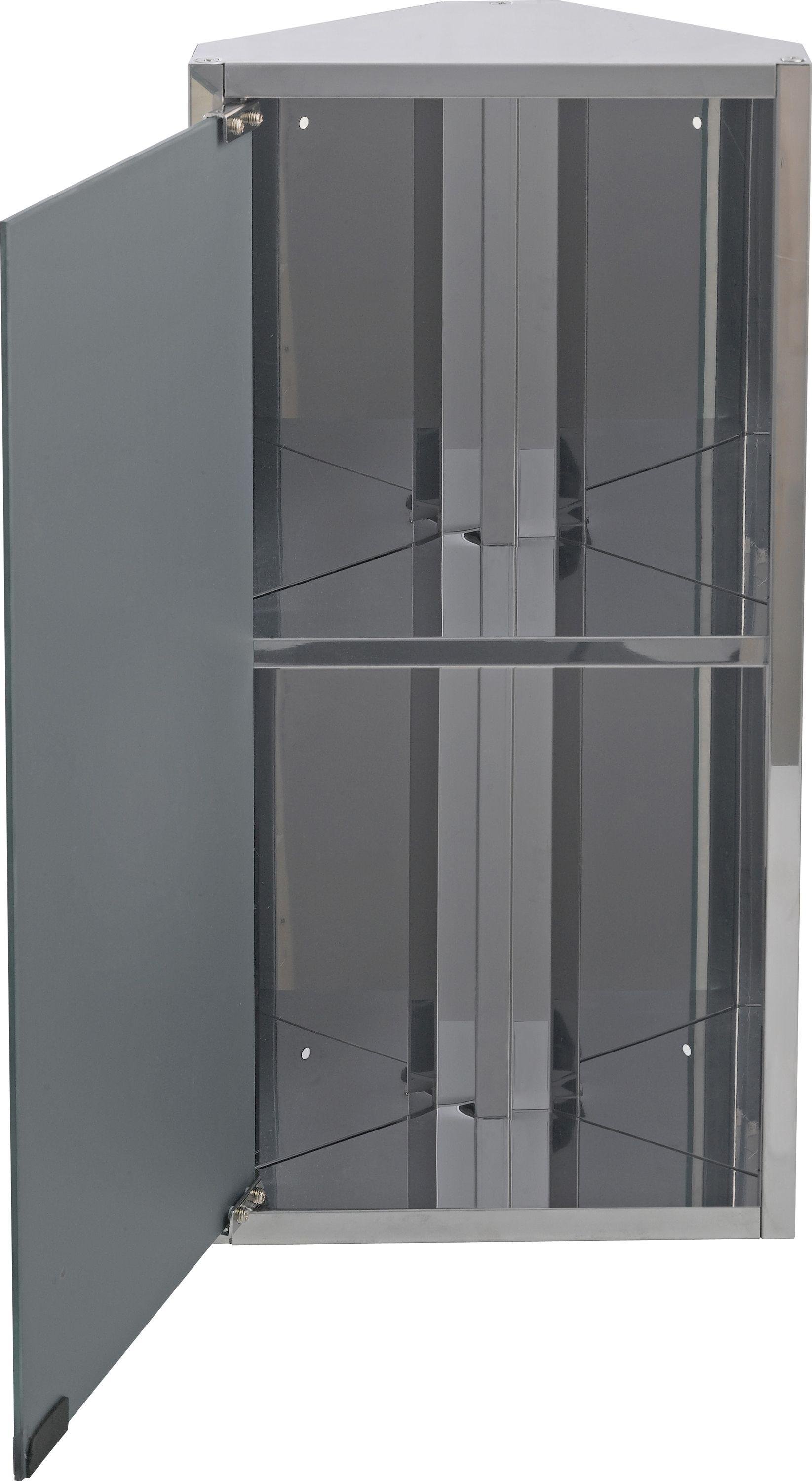 Buy HOME Mirrored Bathroom Corner Cabinet  Stainless Steel at Argos.co.uk  Your Online Shop 