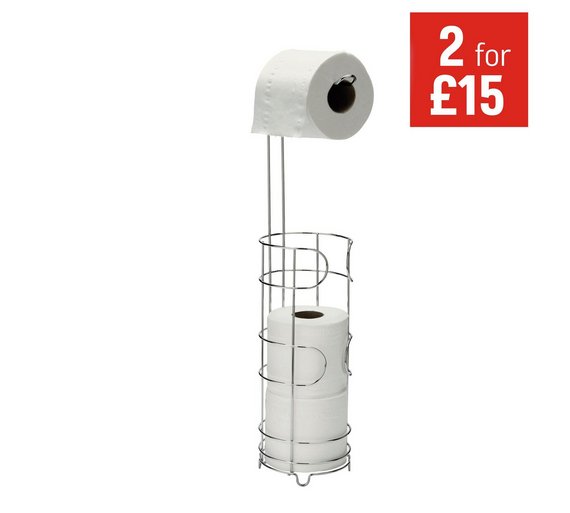 Buy HOME Wire Toilet Roll Storage and Holder Silver at Argos.co.uk