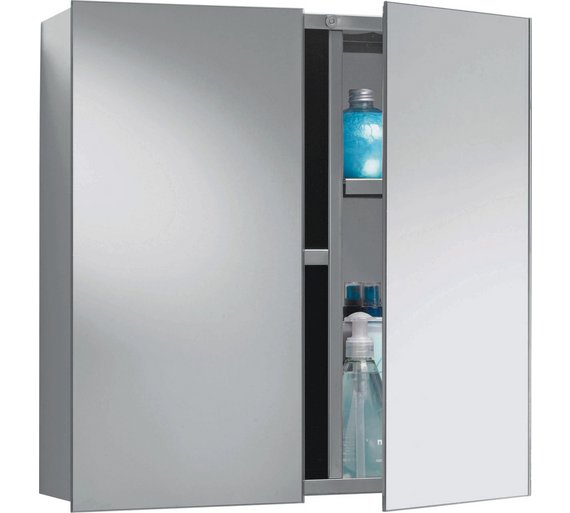 Buy HOME Double Door Mirrored Bathroom Stainless Steel at Argos.co.uk Your Online