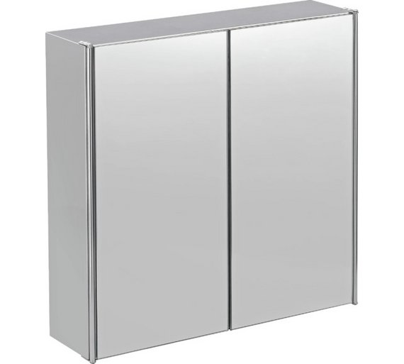 Buy HOME Double Door Mirrored Bathroom Stainless Steel at