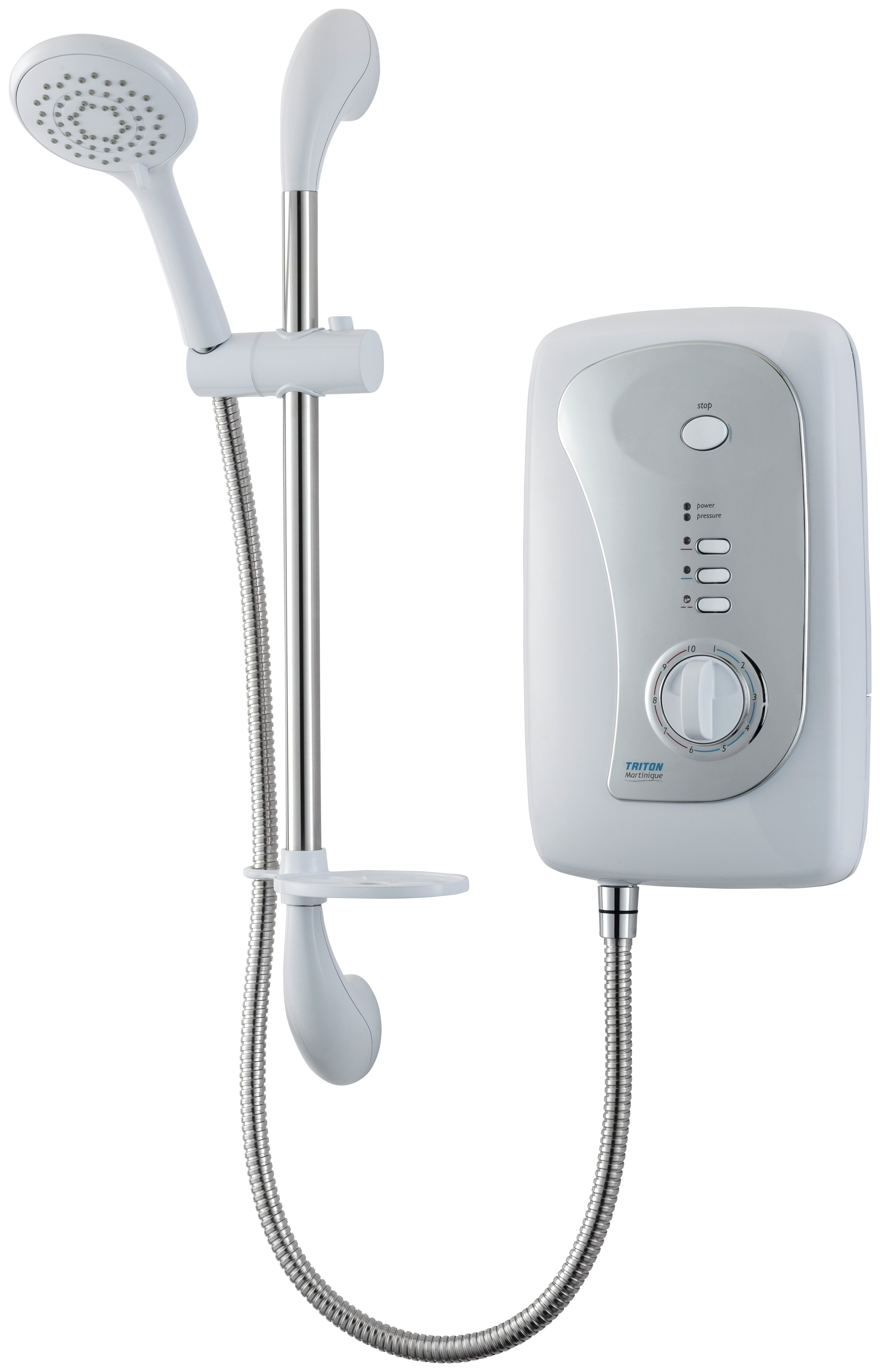 Buy Triton Martinique 9.5kW Electric Shower White / Chrome at Argos