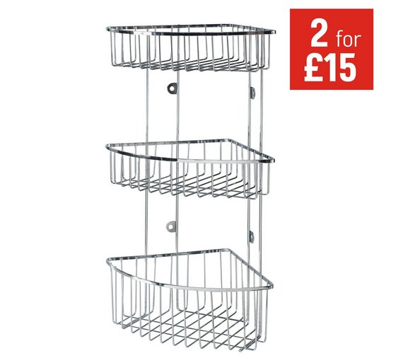 Buy HOME 3 Tier Wall Mounted Shower Caddy at Argos.co.uk Your Online