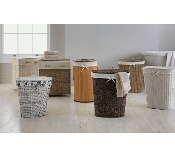 Buy HOME 120 Litre Seagrass Laundry Sorter White at Argos.co.uk
