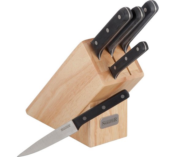 Buy Sabatier Professional 5 Piece Knife Block Set Black at Argos.co