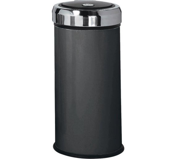 Buy HOME 30 Litre Matt Black Press Top Bin Black at Argos.co.uk
