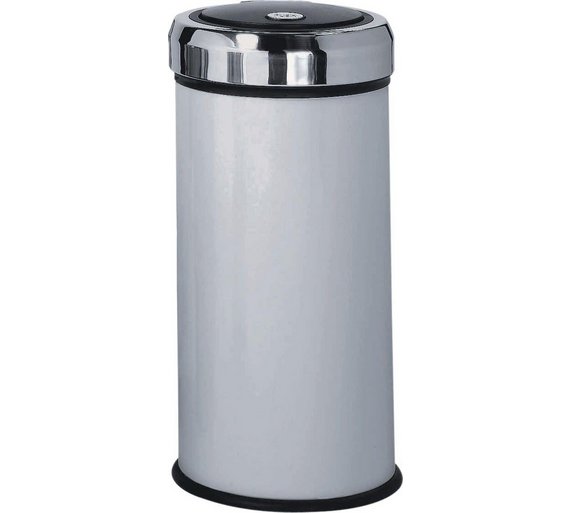 Buy HOME 30 Litre Matt Black Press Top Bin Silver at Argos.co.uk