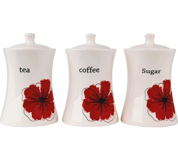 Buy HOME Scarlet Poppy Ceramic Storage Jars at Argos.co.uk Your