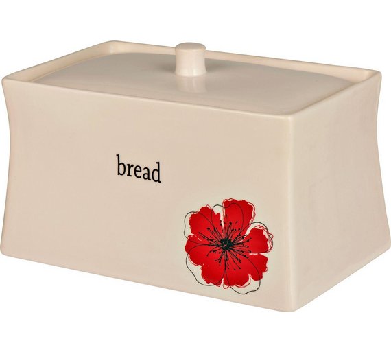 Buy Home Scarlet Poppy Ceramic Bread Crock At Uk Your Online