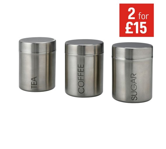 Buy HOME Stainless Steel Storage Canisters at Argos.co.uk Your Online