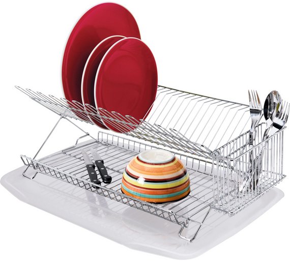 Buy HOME Dish Rack with Drainer Chrome at Argos.co.uk Your Online