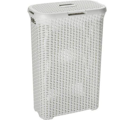 Buy Curver 40 Litre Rattan Hamper Vintage White at Argos.co.uk Your Online Shop for Linen