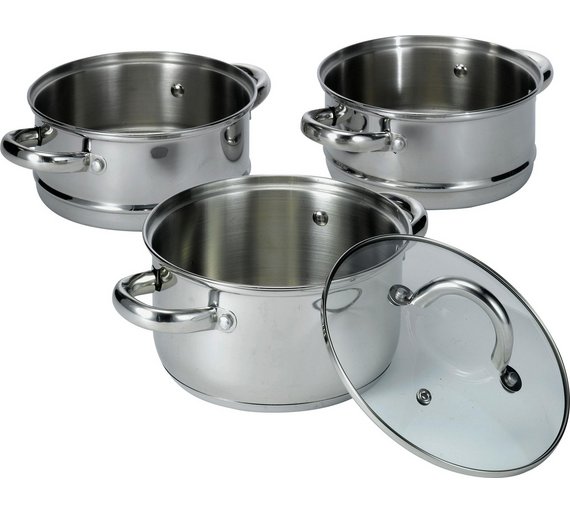 Buy HOME 18cm Stainless Steel 3 Tier Steamer at Argos.co.uk Your