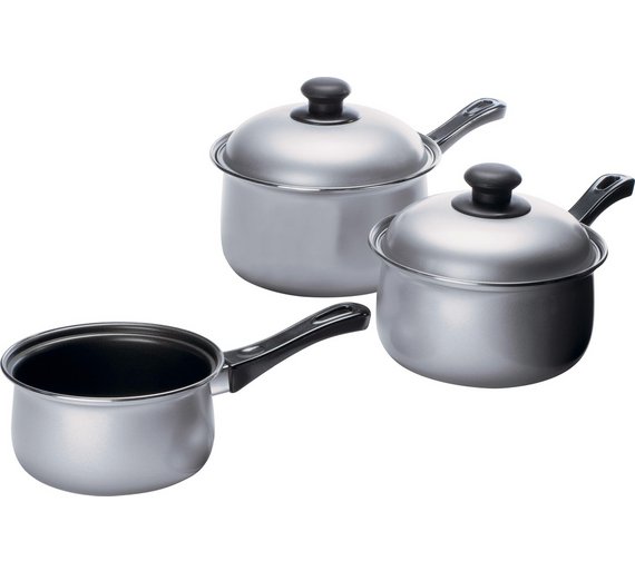 Buy Simple Value NonStick Carbon Steel 3 Piece Pan Set at Argos.co.uk