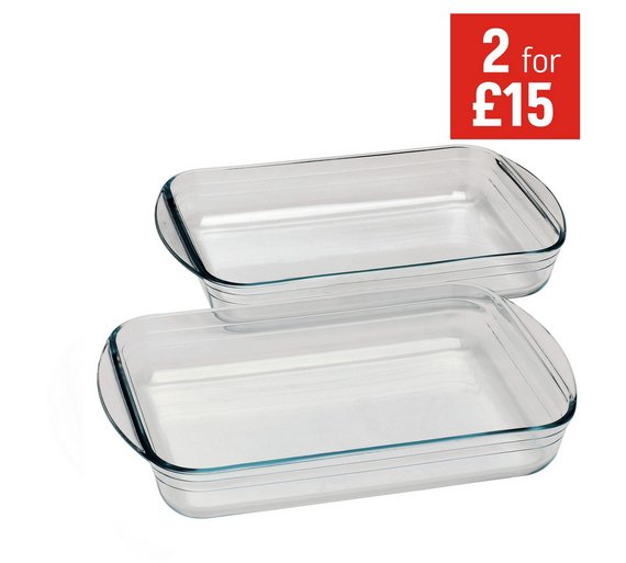 Buy HOME Set of 2 Glass Roasters at Argos.co.uk Your Online Shop for