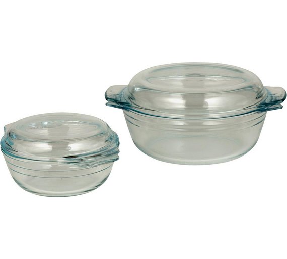 Buy HOME 2 Piece Glass Casserole Dish Set at Argos.co.uk Your Online