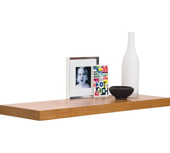 Buy HOME 80cm Floating Shelf Oak Effect at Argos.co.uk Your Online